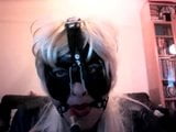 Masked Crossdresser part 3 - gagged and nose hooked snapshot 1