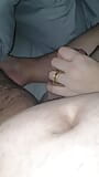 Step mom handjob step son dick under blanket on Friday night snapshot 10