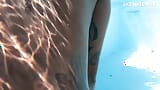Крошка-латина с большими сиськами Yorgelis доставляет удовольствие плавать snapshot 2