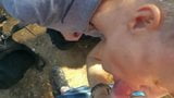 Outdoor facial for daddy cumslut snapshot 9