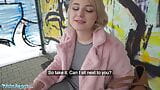 Public Agent Short hair blonde amateur teen with soft natural body picked up as bus stop and fucked in a basement snapshot 3