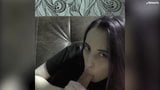 Bruna gag sul cazzo della sua amica e si fa sborrare sul petto snapshot 4