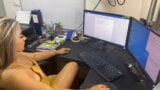 My boss spies on me at work! I masturbate until I squirt my desk! snapshot 3