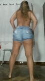 Alexxa Candy naughty bitch wiggling in denim shorts and body snapshot 7