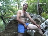 Tarek Wanks His Hairy Arab Penis by a River snapshot 3