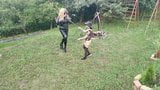 Horse training for blonde TV TS cunt by sexy goth domina pt1 snapshot 3