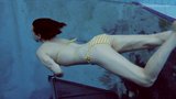 The girl in striped bikini Lada Poleshuk snapshot 3