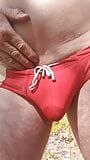 Bush chodzenie wank w speedos snapshot 5