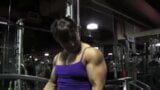 muscle fbb RM gym workout flexing muscular female snapshot 14