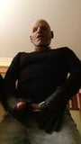 silicone mask man cumming with leather gloves snapshot 4