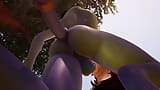 Draenei Фута Dickgirl трахает горячего эльфа - порно-пародия с Warcraft snapshot 6