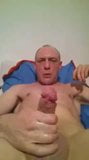 Showing my erect cut cock close up and shooting my spunk snapshot 5