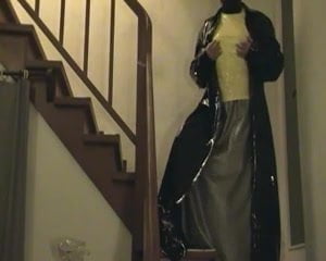 Franzi Im Langen Lackmantel Pvc Bluse Und Latexrock: Gay ...